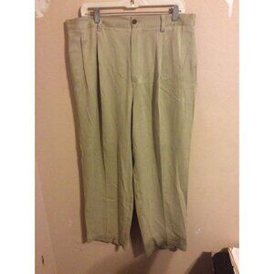 Tommy Bahama Relax Men's Size 36 Silk Tencel Blend Pleated Khaki Pants